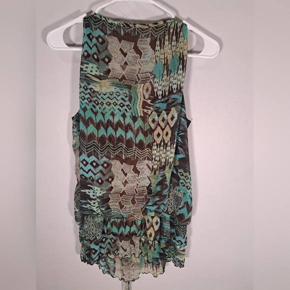 Zac and Rachel Beaded Patterned Top Size Small - Picture 6 of 9